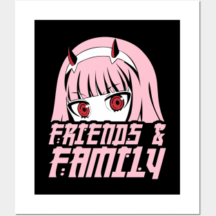 Zero Two Friends and Family Posters and Art